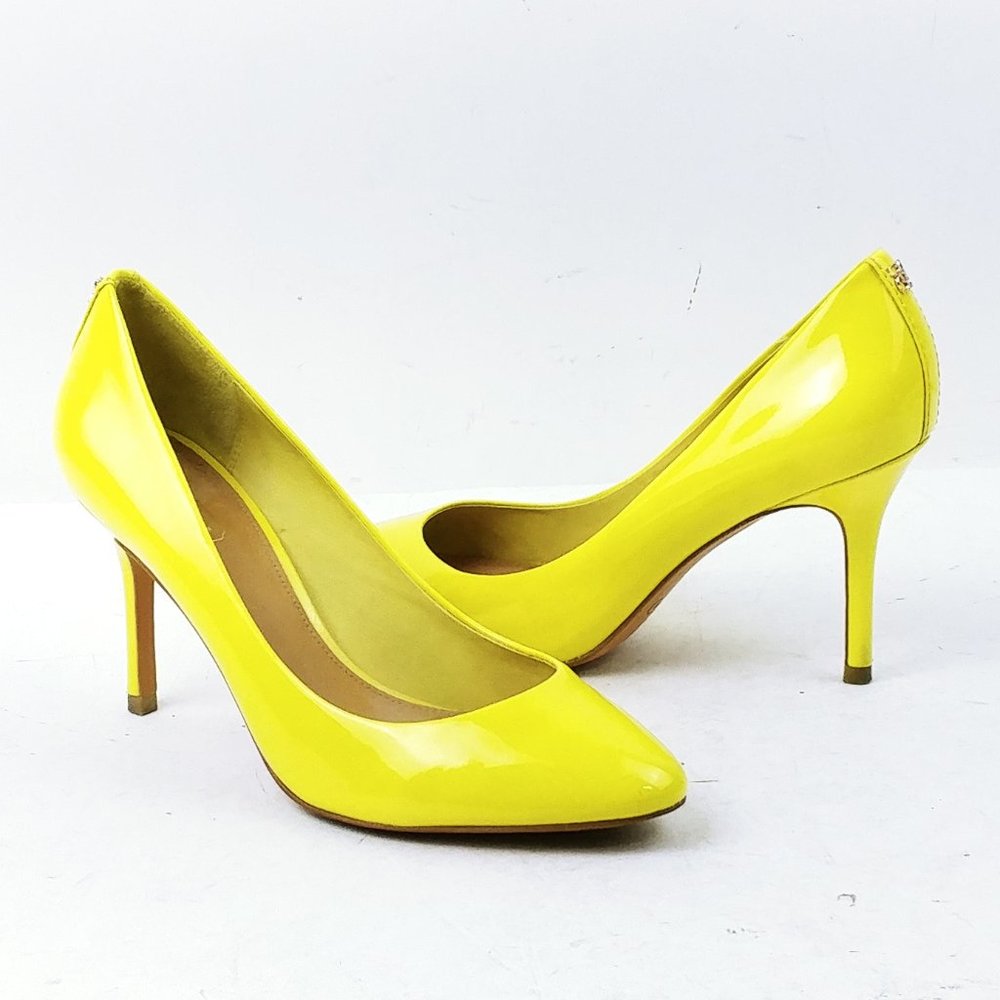 Coach Women's Yellow 3" Stiletto Heels Size 7.5B (Posh364)